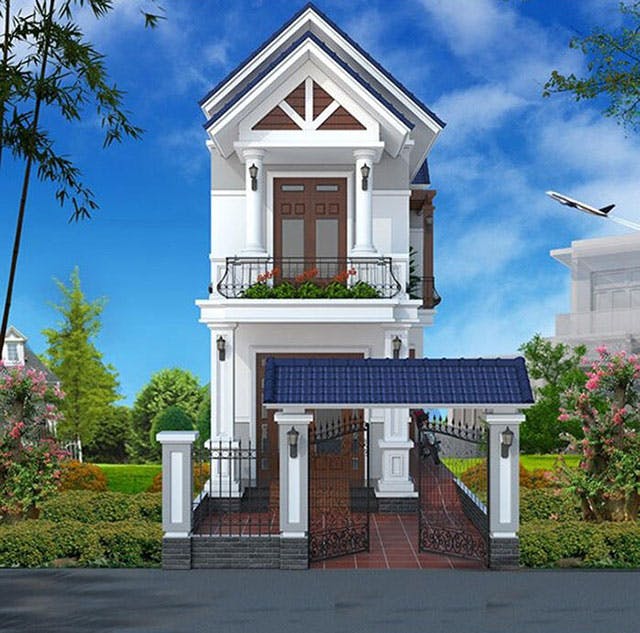 Mẫu thiết kế nhà phố 2 tầng