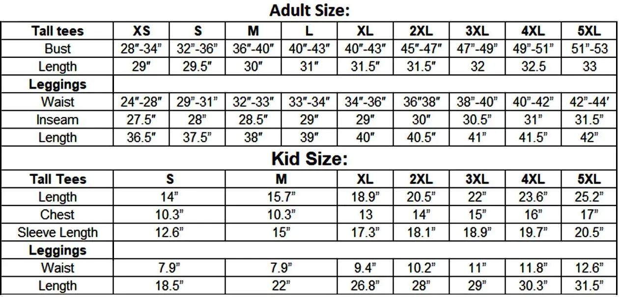 Size pajamas
