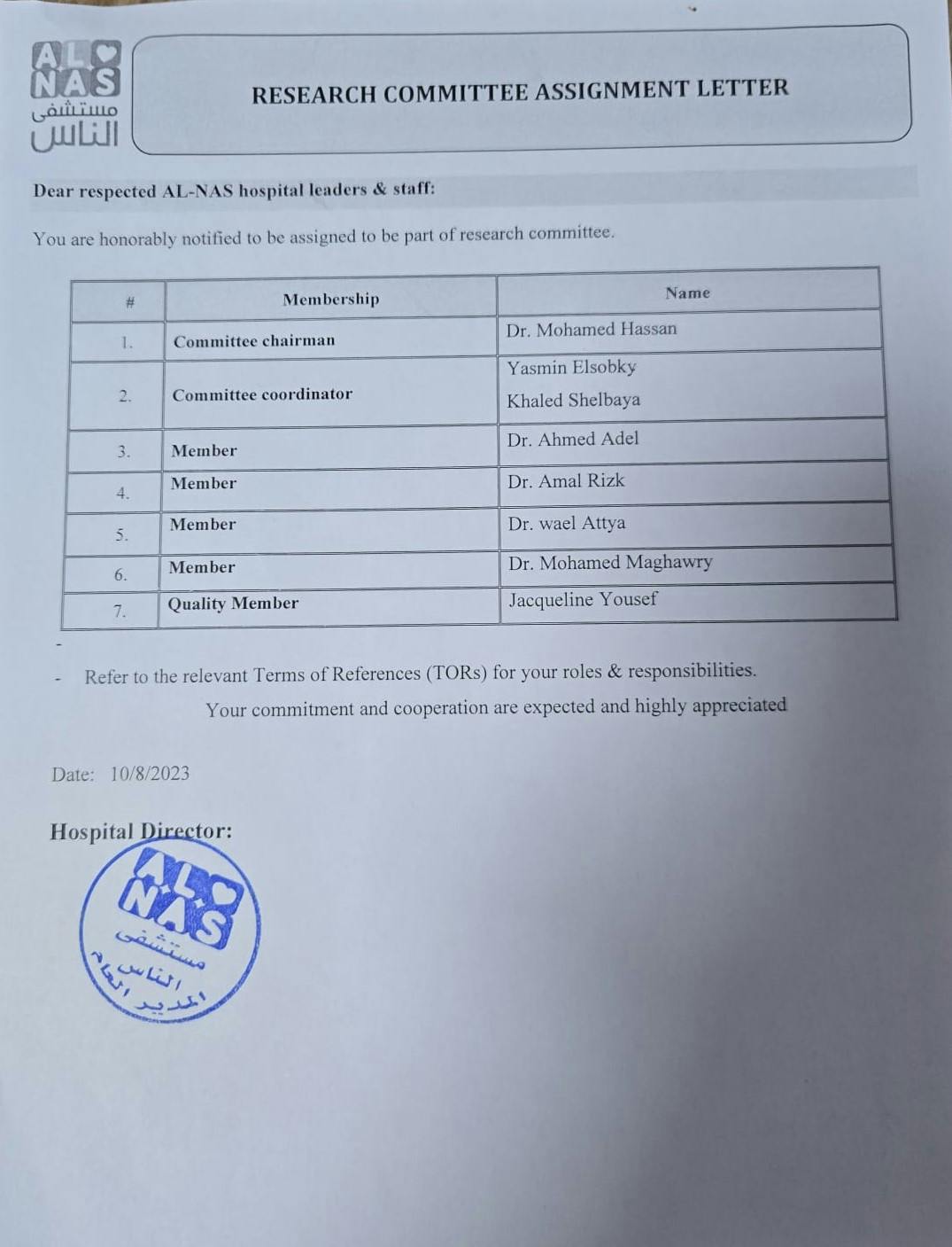 Reseach Committee Assignement Letter 2023 (1).jpeg