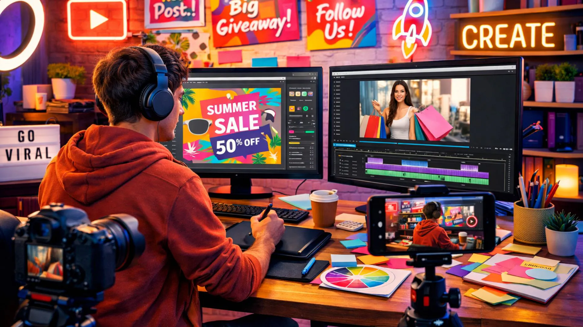 Social media manager scheduling posts and responding to audience engagement on social platforms.jpg