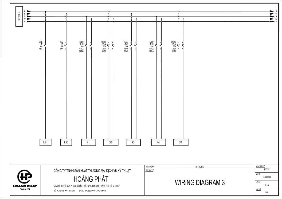 Bản vẽ thiết kế tủ điện DB
