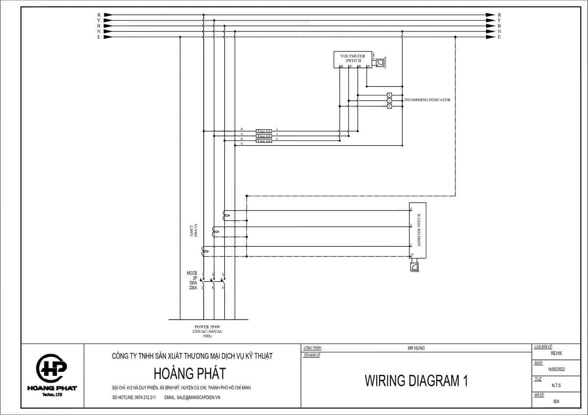 Bản vẽ thiết kế tủ điện DB