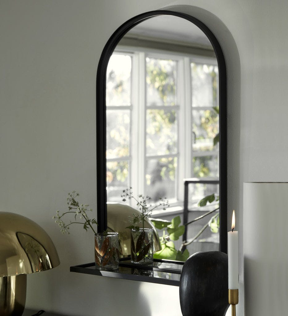 Gương phòng tắm hình vòm màu đen