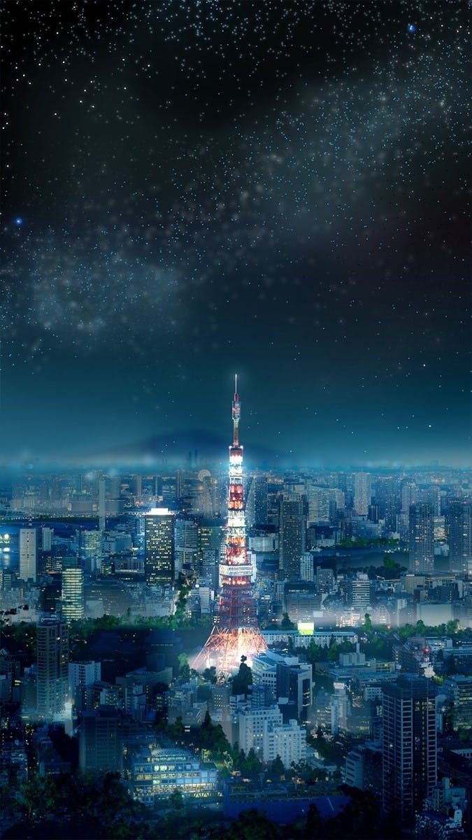 Hình nền phong cảnh anime cho điện thoại - 2
