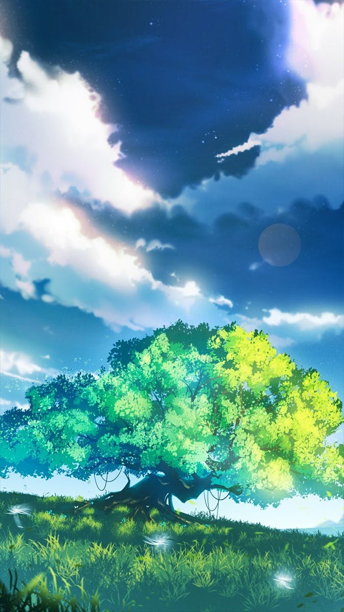 Hình nền phong cảnh anime cho điện thoại - 9