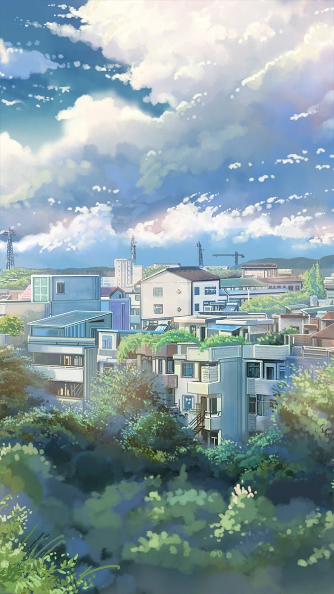 Hình nền phong cảnh anime cho điện thoại - 14