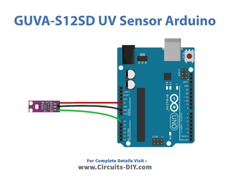 GUVA-S12SD UV Sensor Module Arduino Circuit