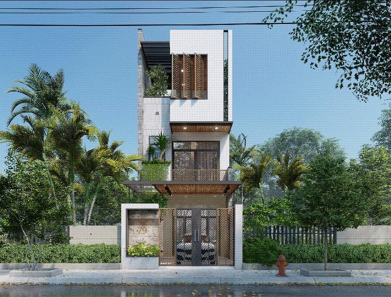 Ban ve cho mau nha pho mat tien 5m 3 tang 4 phong ngu&nbsp;