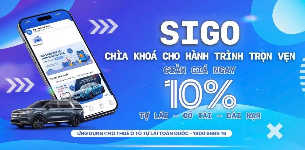 Ứng dụng thuê xe tự lái Sigo hoạt động trên toàn quốc