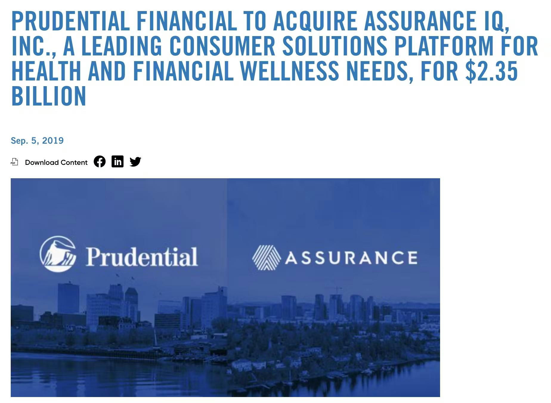 AssuranceIQ acquisition