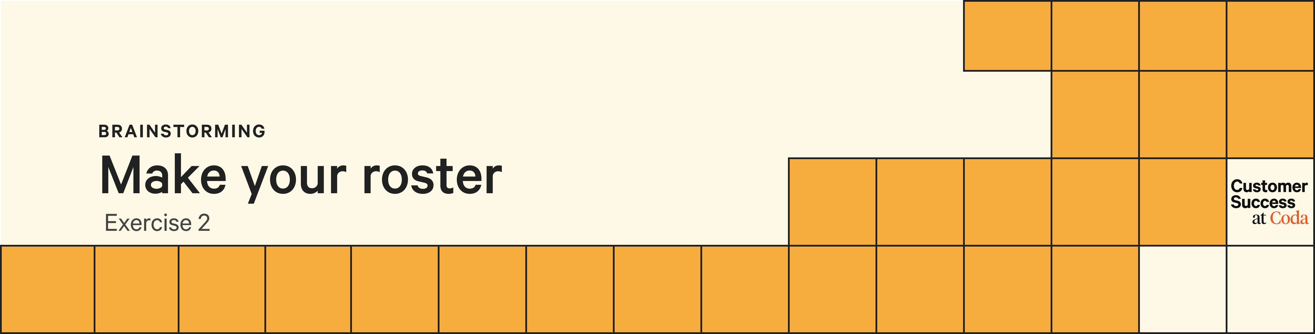 Exercise 2 - Make your roster · Process mapping workbook