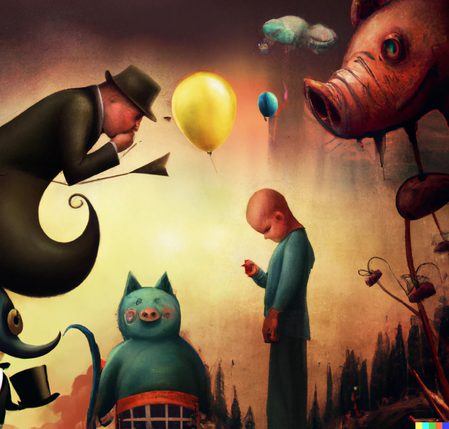 DALL·E 2022-10-06 18.15.08 - unhappy inner child within a happy adult man, symbolic, fantasy digital art.png