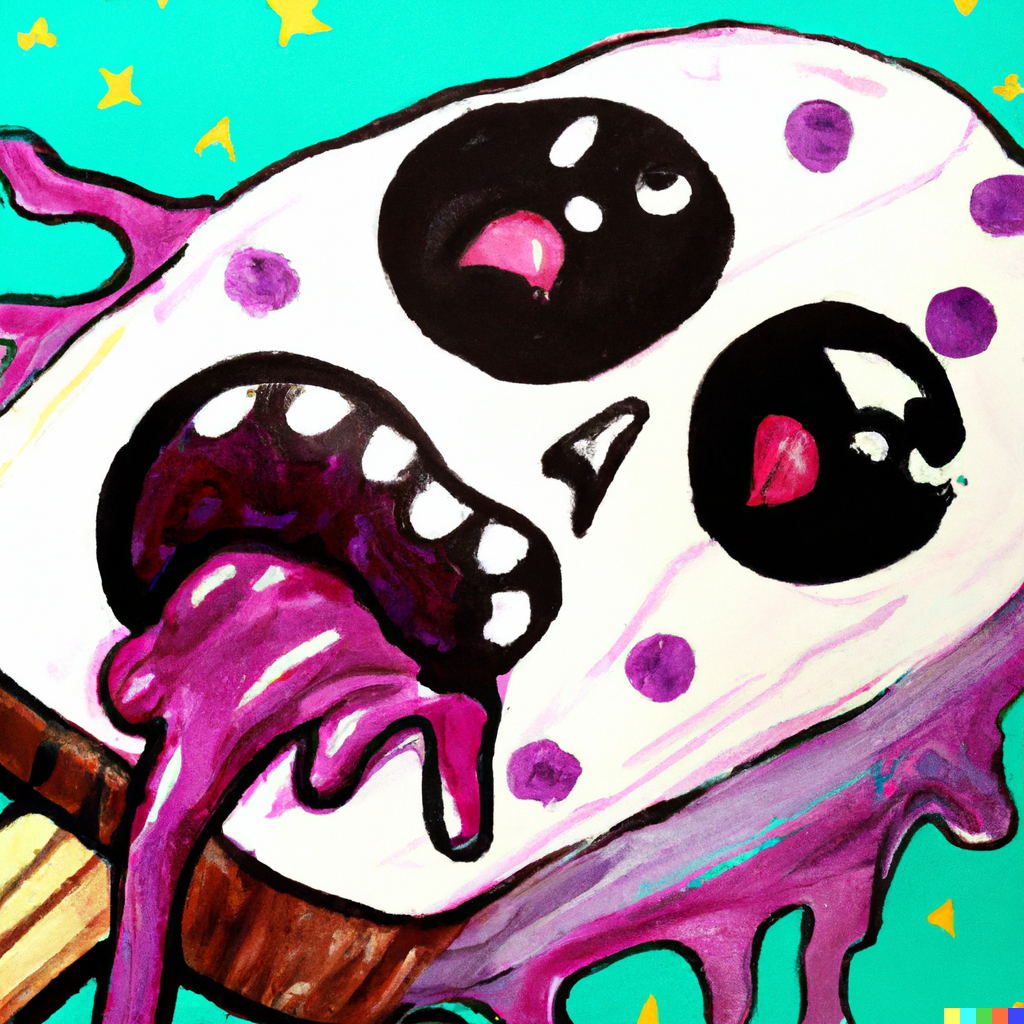 DALL·E 2022-09-30 20.09.56 - painting in the style of Tim Burton of a screaming ice cream.png