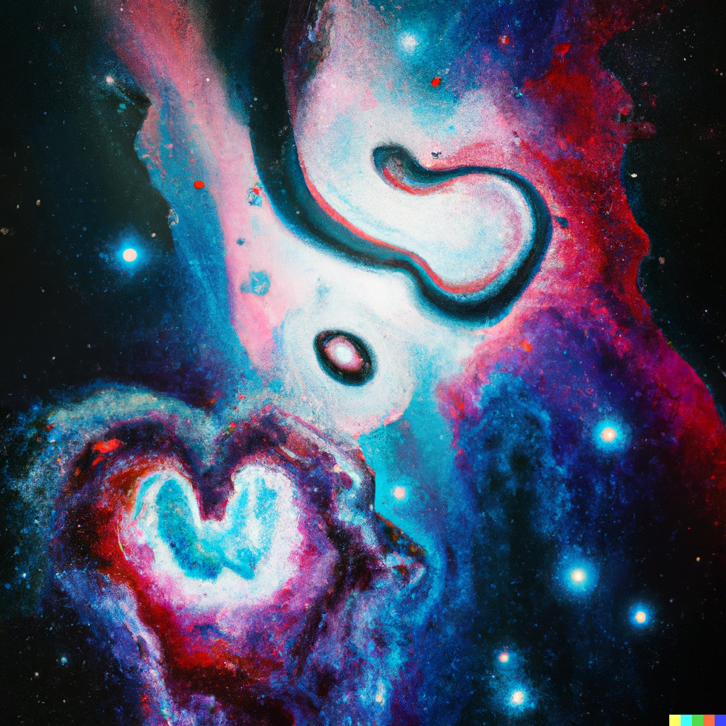 DALL·E 2022-09-30 22.42.05 - two planets in orbit in outer space, colourful.png