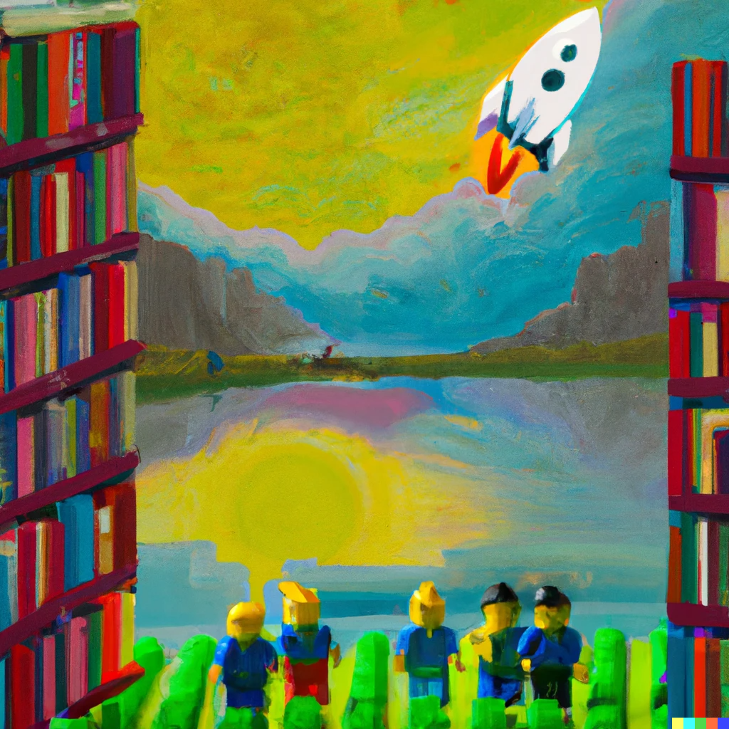 DALL·E 2022-09-30 17.16.14 - TinTin rocket flying through the sky.png