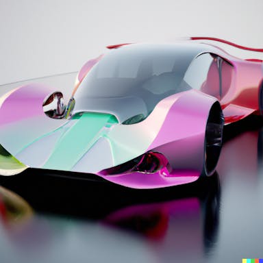 DALL·E 2022-08-04 23.42.39 - Sportscars from the 2050 with a see-through bonnet and you can see the engine inside , the car is grey, pink, green, concept art from popular car maga.png