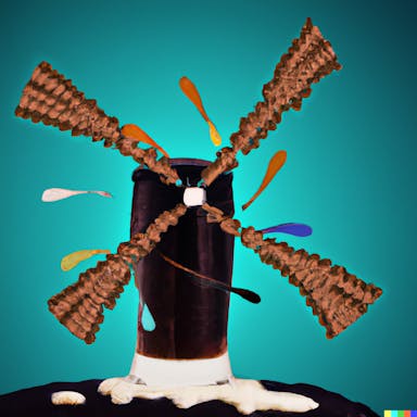 DALL·E 2022-10-28 21.25.07 - a windmill made out of guiness, pop art.png