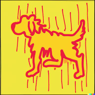 DALL·E 2022-09-30 19.25.47 - graffiti of a golden retriever, in the style of Keith Haring.png