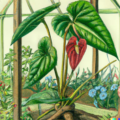 DALL·E 2022-08-04 18.35.07 - Anthurium in a green house, botanical sketch by Leonardo Da Vinci.png