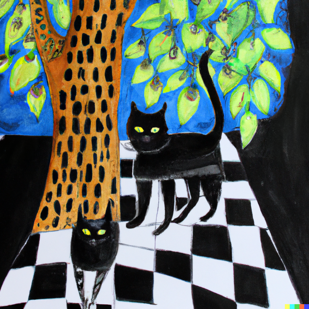 DALL·E 2022-09-30 22.00.51 - vibrant maroon dots, in the style of Frida Kahlo and cubism.png