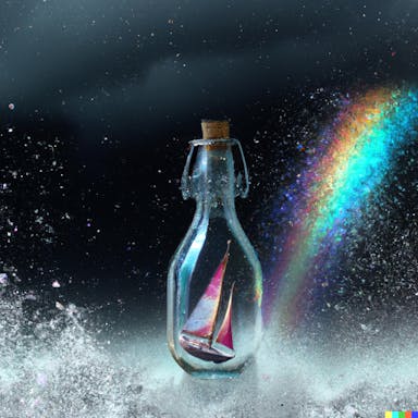 DALL·E 2022-10-28 17.54.52 - sleek racing sailboat in a storm in a bottle, fantasy digital art, bright rainbow.png