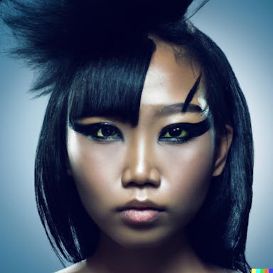 DALL·E 2022-08-02 19.19.35 - portrait of an asian woman with futuristic hair.png