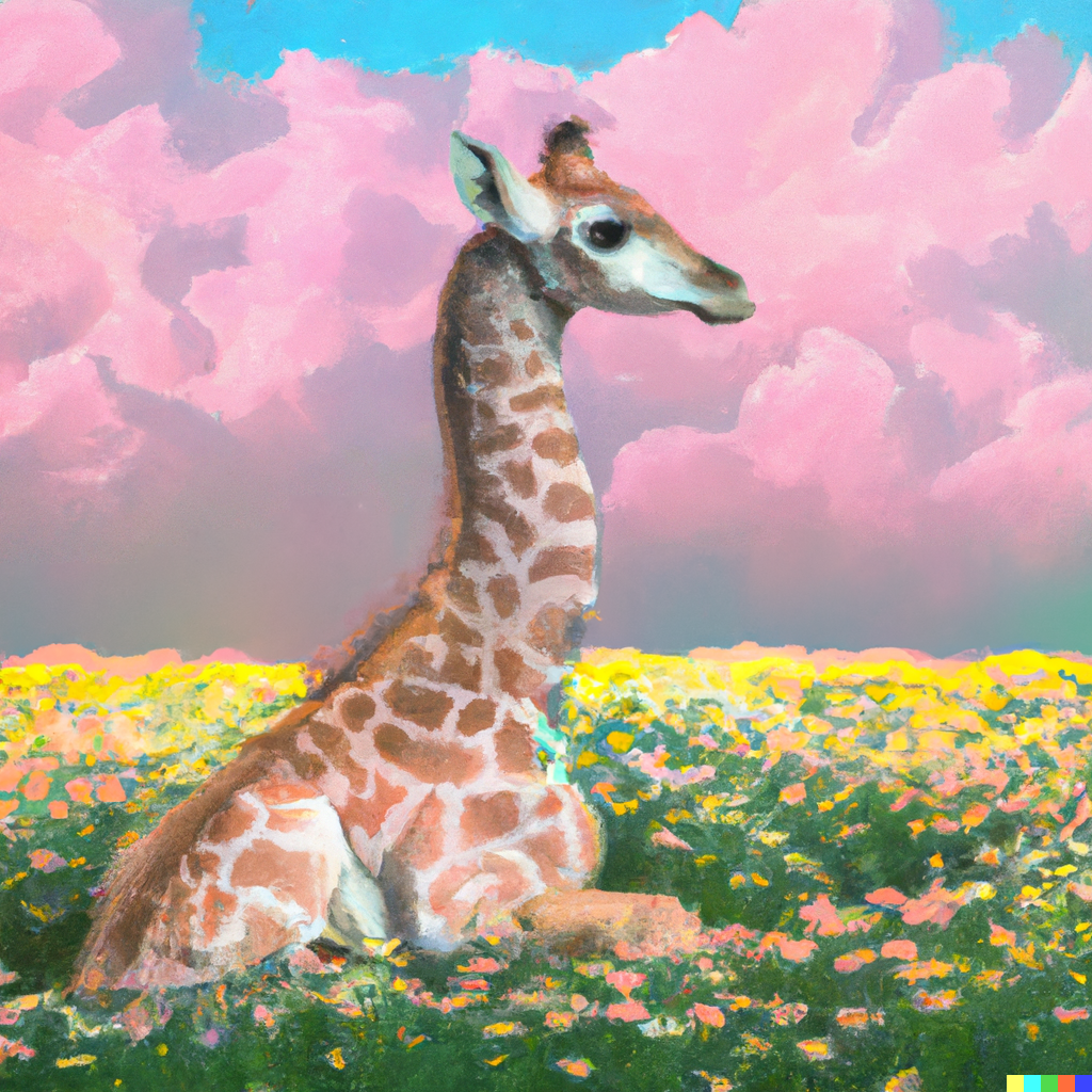 DALL·E 2022-10-06 20.56.06 - a field of daisies, pink sunset, grey clouds, tight brushstrokes, smooth, high resolution.png