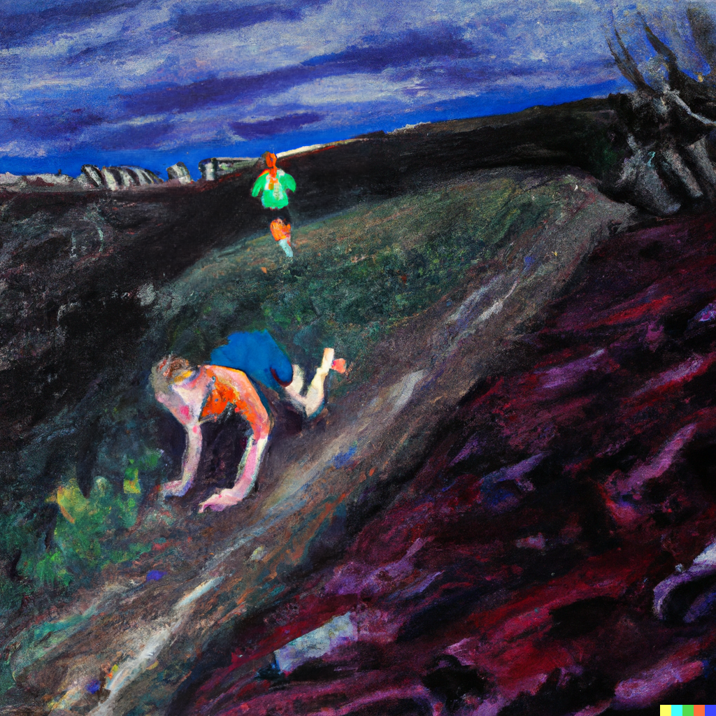 DALL·E 2022-10-06 20.23.07 - runner from behind  in the distance running.png