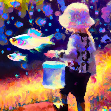 DALL·E 2022-09-30 21.23.14 - fish swimming through the air, glowing pastel colours.png