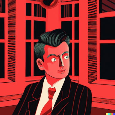 DALL·E 2022-08-03 02.12.19 - Dale Cooper from Twin Peaks in the Red Room from Twin Peaks, in the style of a New Yorker magazine cover.png
