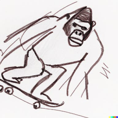 DALL·E 2022-09-30 21.31.17 - shocked gorilla falling off a skateboard, pencil drawing by a child, this drawing is terrible, shocking bad low quality drawing.png