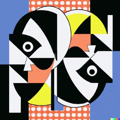 DALL·E 2022-10-28 22.41.38 - the human relationship, dystopian, Vasarely.png