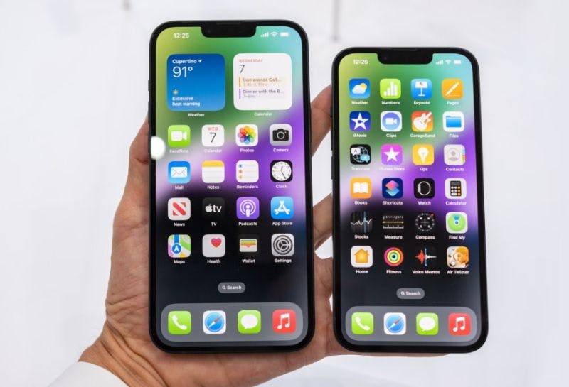 Không có nhiều sự khác biệt về màn hình giữa iPhone 13 và iPhone 14