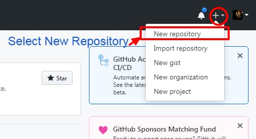 Create our first repository on GitHub