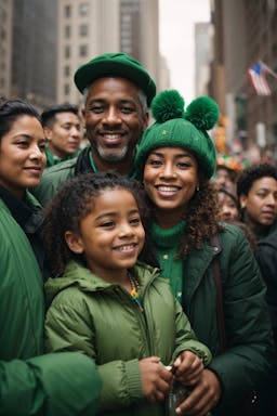 PhotoReal_Happy_Irish_and_Mixed_Race_Families_watching_the_St_0.jpg