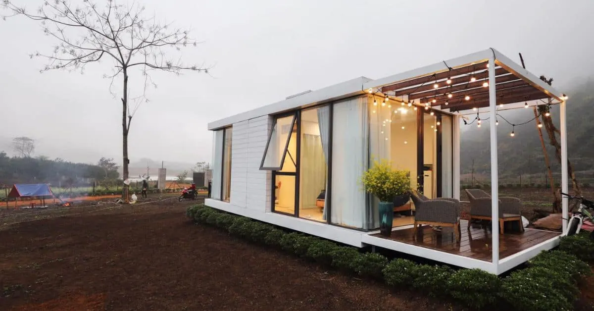Mẫu nhà lắp ghép module theo kiểu homestay mộc mạc