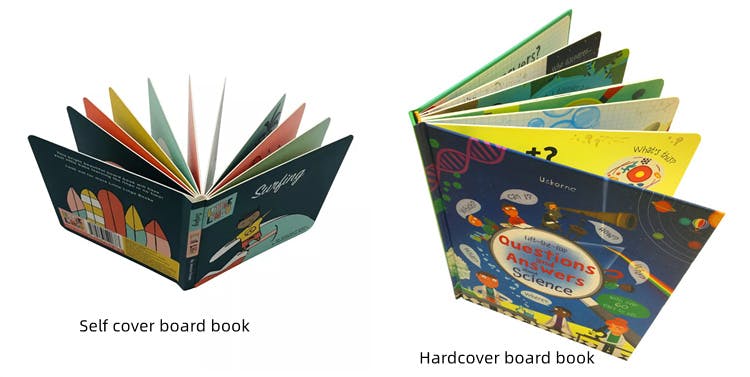self cover board book VS hardcover board book