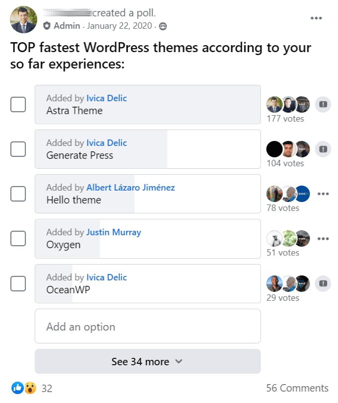 Fastest-wordpress-themes poll