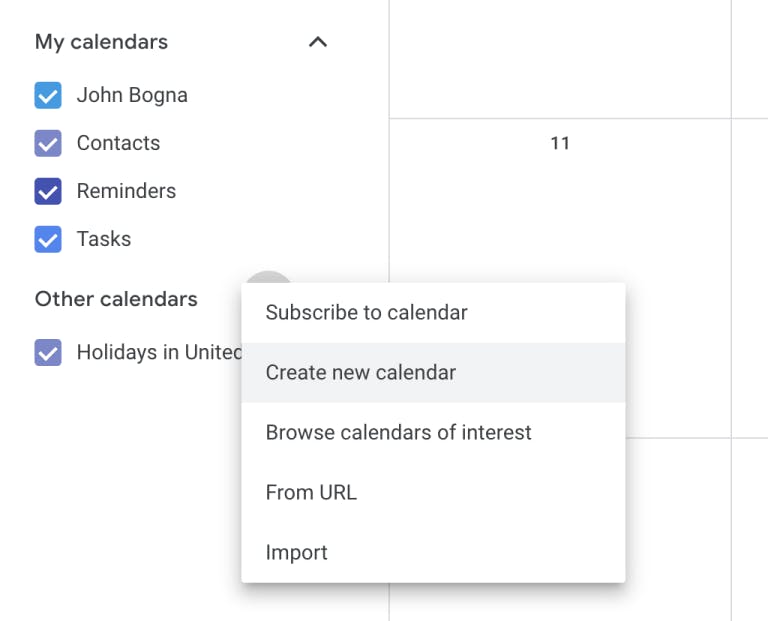 create a new calendar