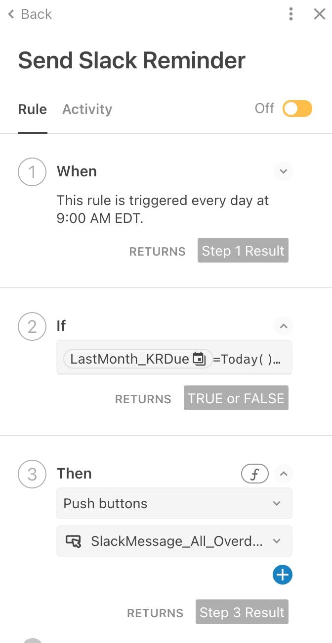 Pinterest OKR [ Template] · Slack reminder for KRs without updates 2021-10-04 at 4.26.48 PM.jpg