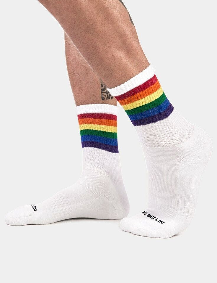 Barcode Berlin - Pride Half Socks - White.jpg
