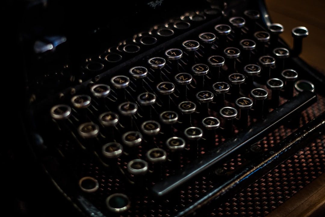 vintage black typewriter