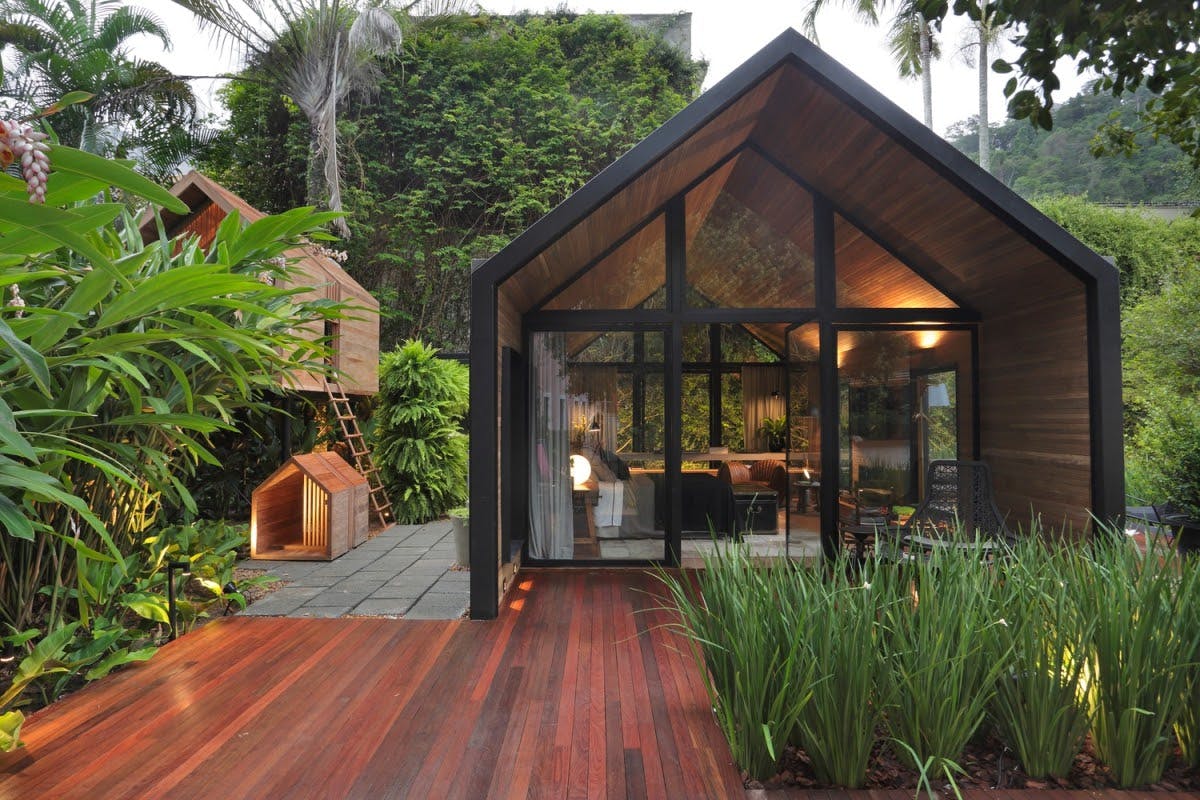 Mẫu homestay lắp ghép hình ngũ giác có thiết kế sang trọng, độc đáo, đem đến một không gian nghỉ dưỡng mới lạ