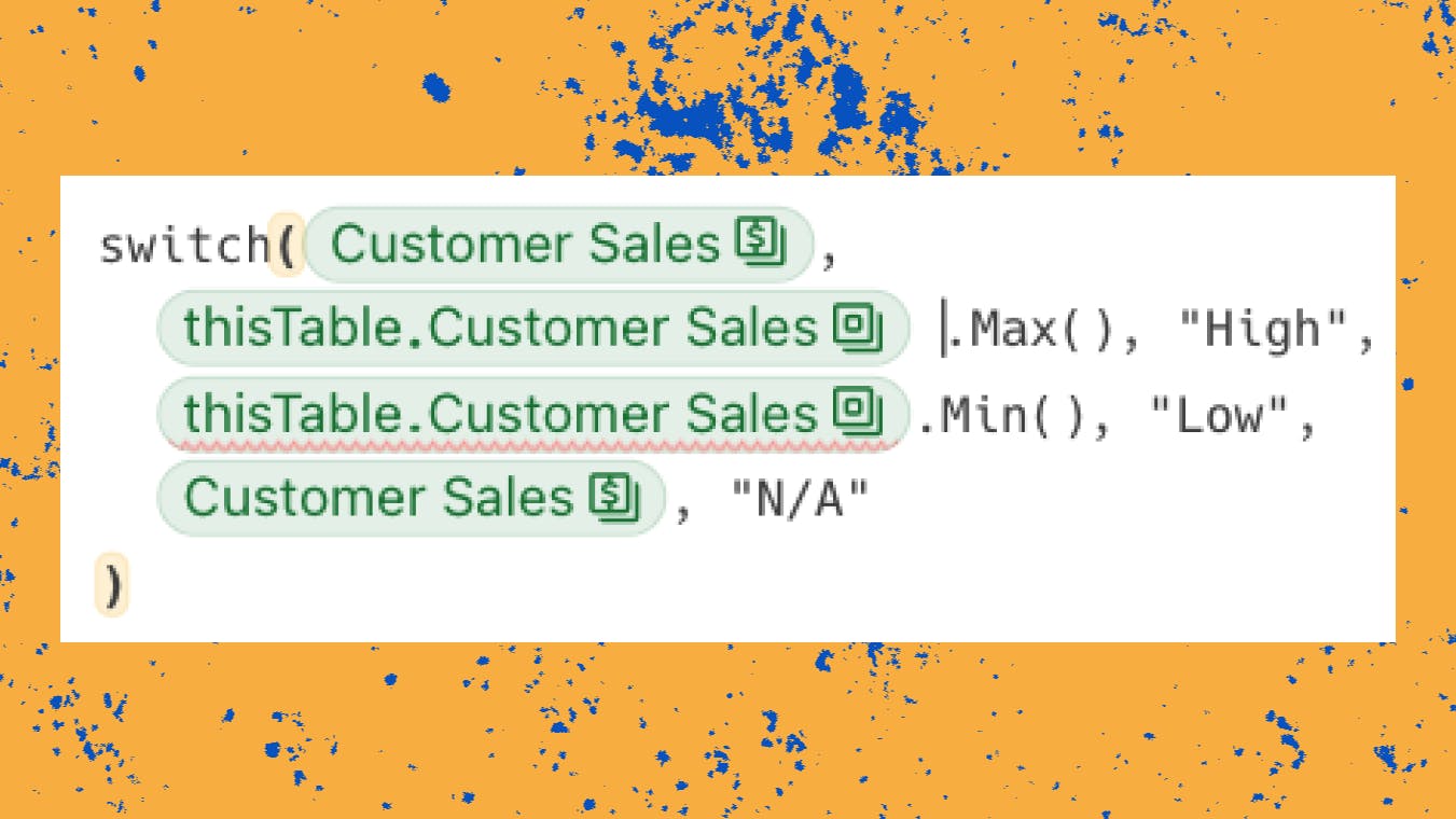 Coda's formula editor can be expanded to show a really long formula. Line breaks and spaces make formulas easier to read and debug if there are mistakes.
