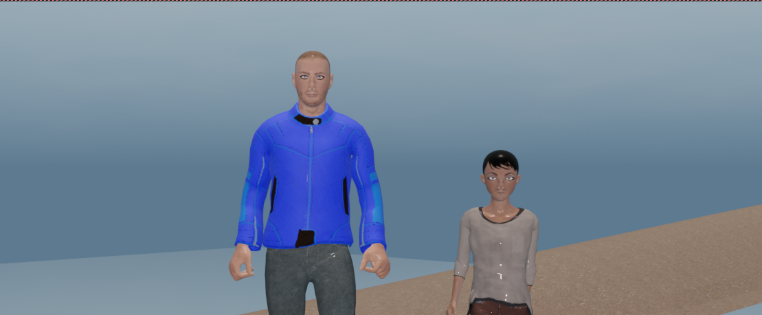 The camera turn around Chiquito and el Gringo