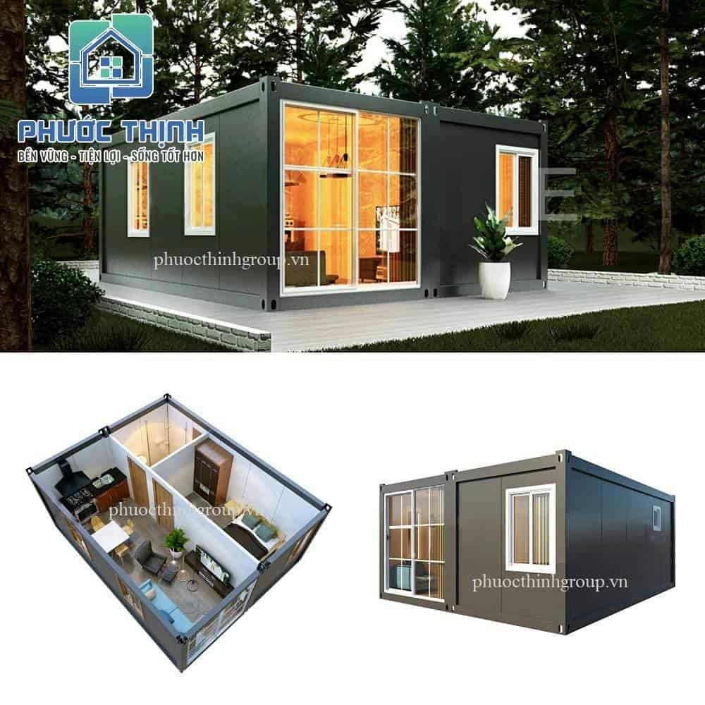 Mẫu nhà container nhỏ gọn thích hợp cho những người yêu thích cuộc sống độc thân hay của các cặp đôi trẻ