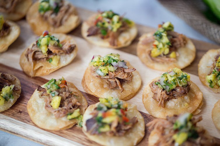 Pulled Pork Canapés with Pineapple Salsa - Wedgewood Weddings.jpg