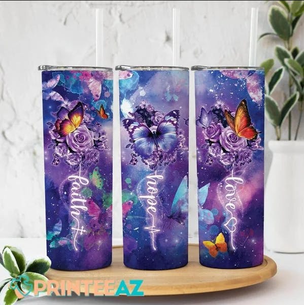 TheUnifury Personalized Christian Tumblers For Women - Stainless Steel  Insulated Tumbler 20oz Motivational Coffee Tumbler - Bible Verse  Inspirational Cups - Women Of God Gifts - He Restores My Soul 