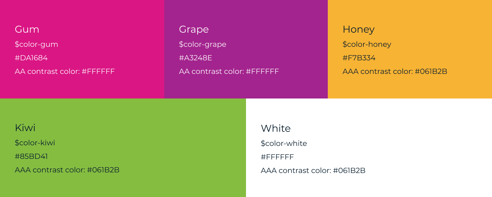 Imagen con secondary color swatches