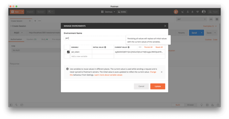 Persist your local changes and sync to the cloud